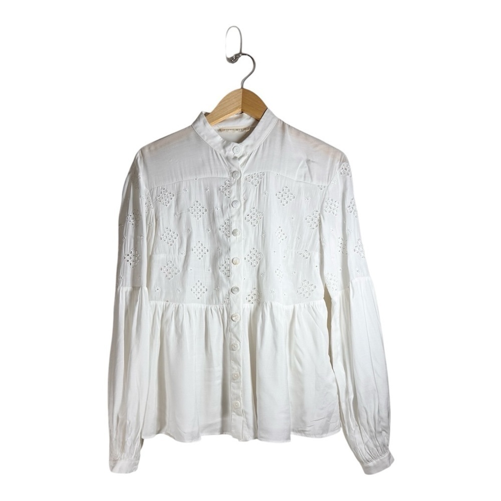 Stevie May Eyelet Peplum Blouse